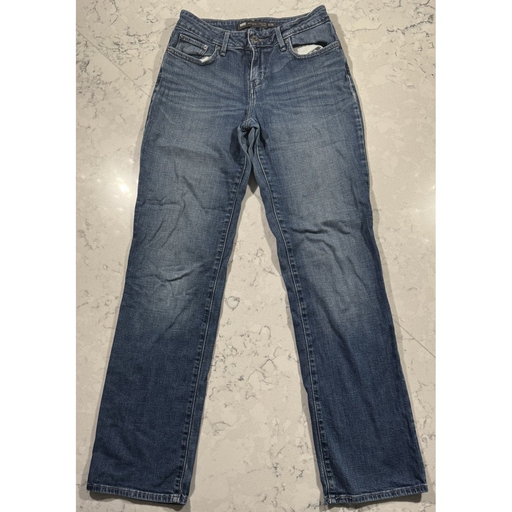 Levis Bold Curve Jeans Womens 6 Blue Medium Wash Classic Rise Straight Leg